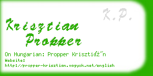 krisztian propper business card